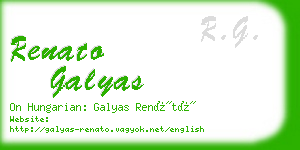 renato galyas business card